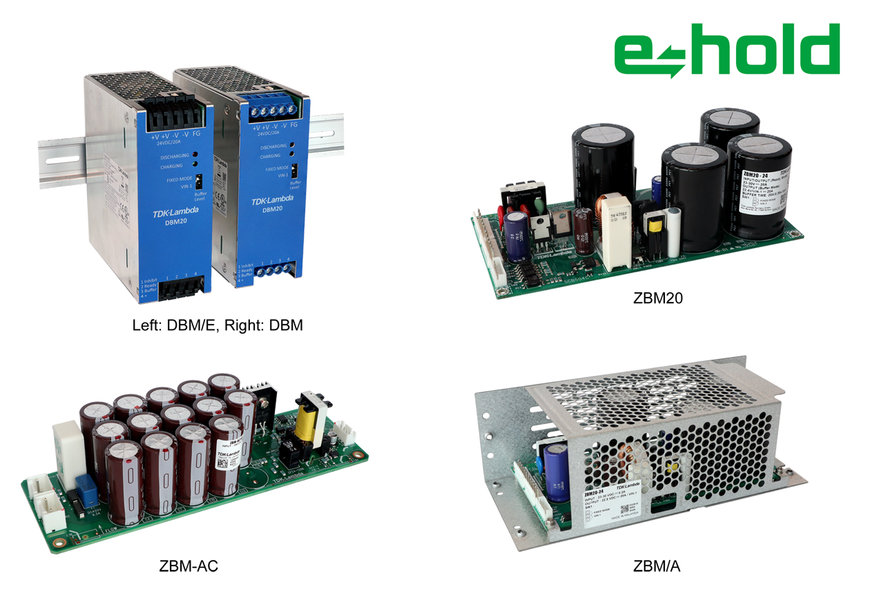 Power Supplies: Open Frame & Din Rail Mount Buffer modules offer extended hold-up